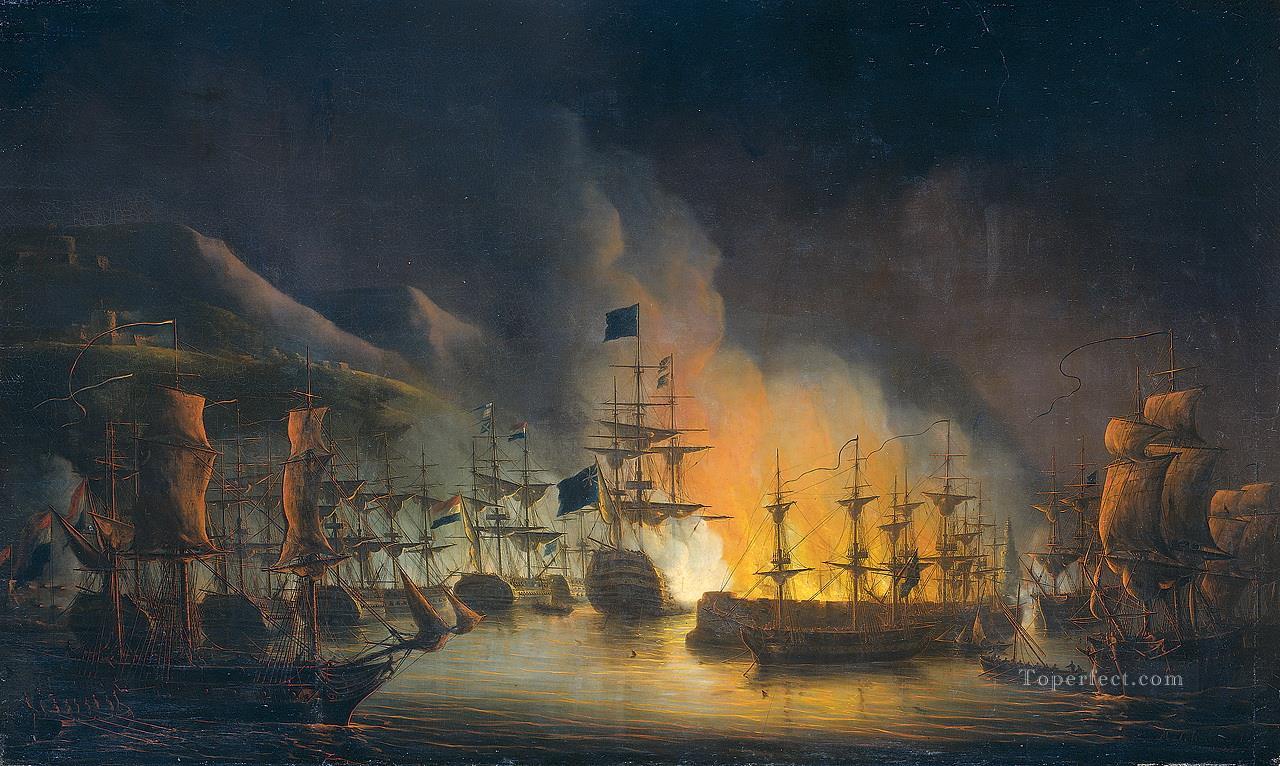 bombardment of algiers warships Oil Paintings